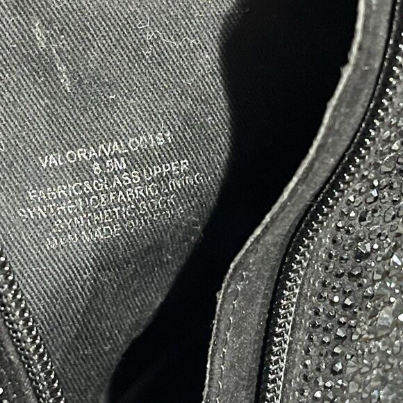 Steve Madden Valora Boots Women’s 8.5 Black Rhinestone Studded Ankle Bootie Goth - Picture 4 of 8